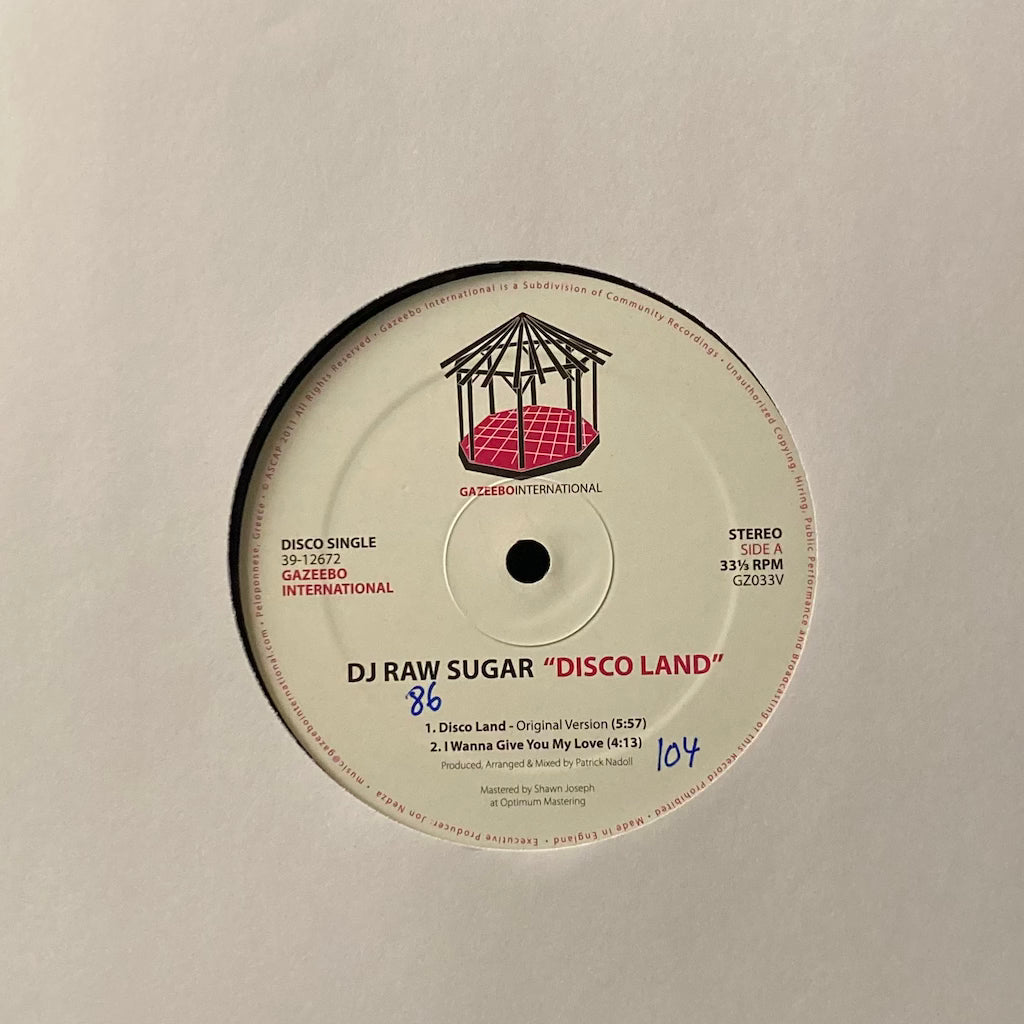 DJ Raw Sugar - Disco Land [12"]