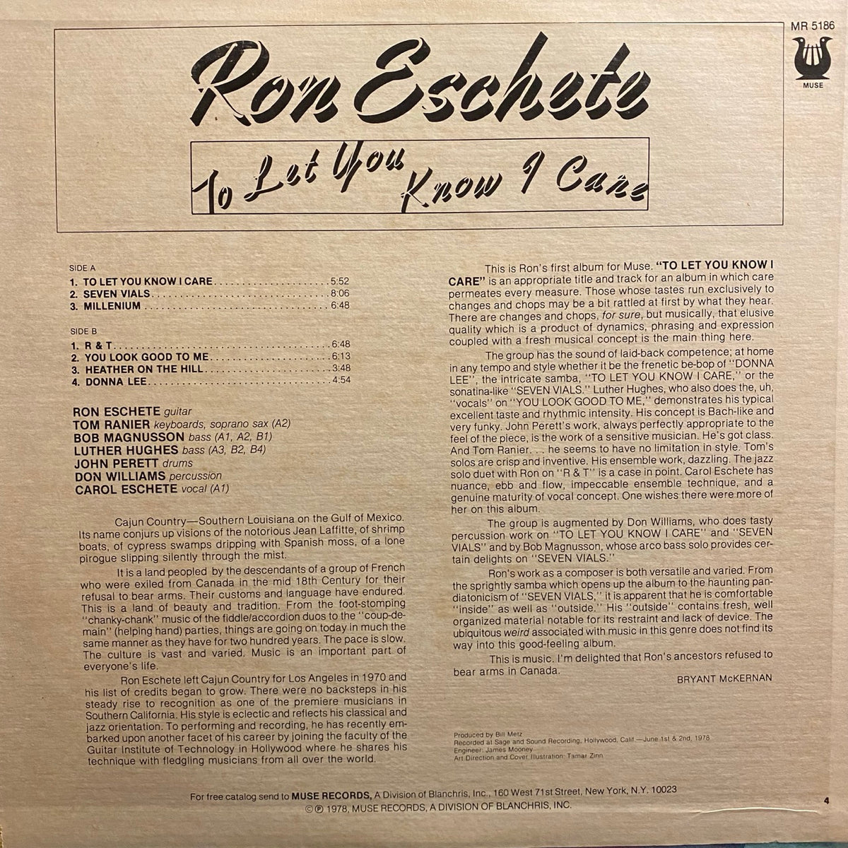 Ron Eschete – To Let You Know I Care