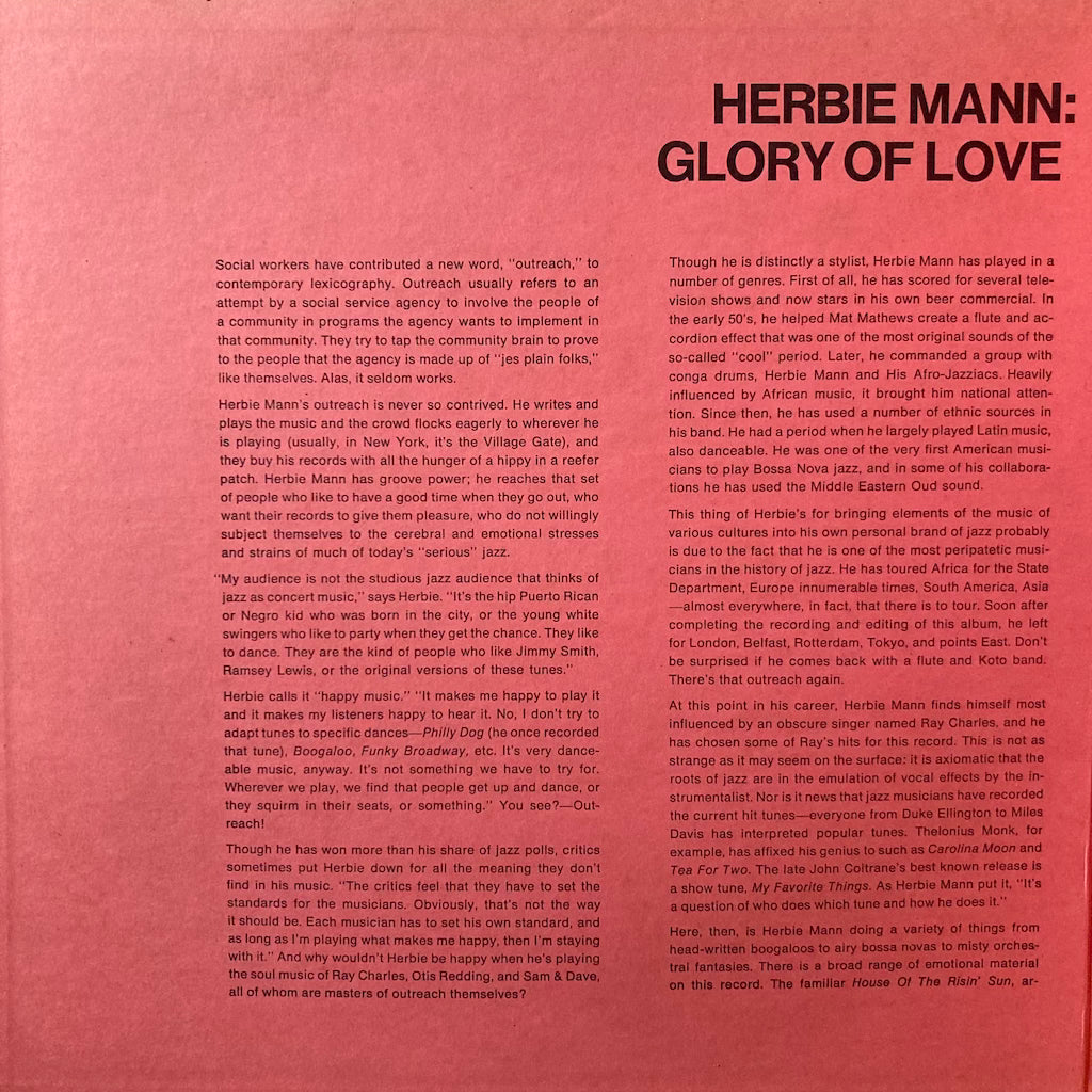 Herbie Mann - Glory Of Love