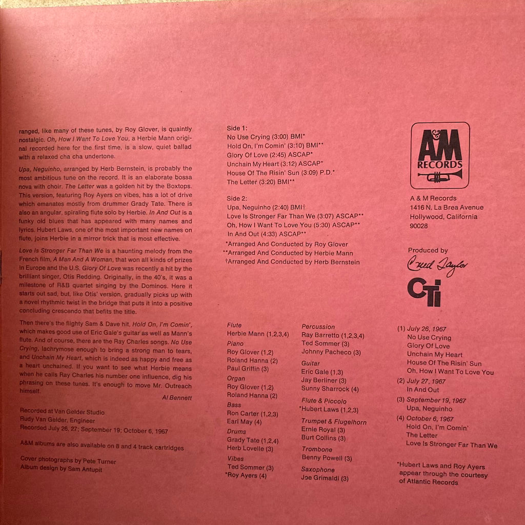 Herbie Mann - Glory Of Love