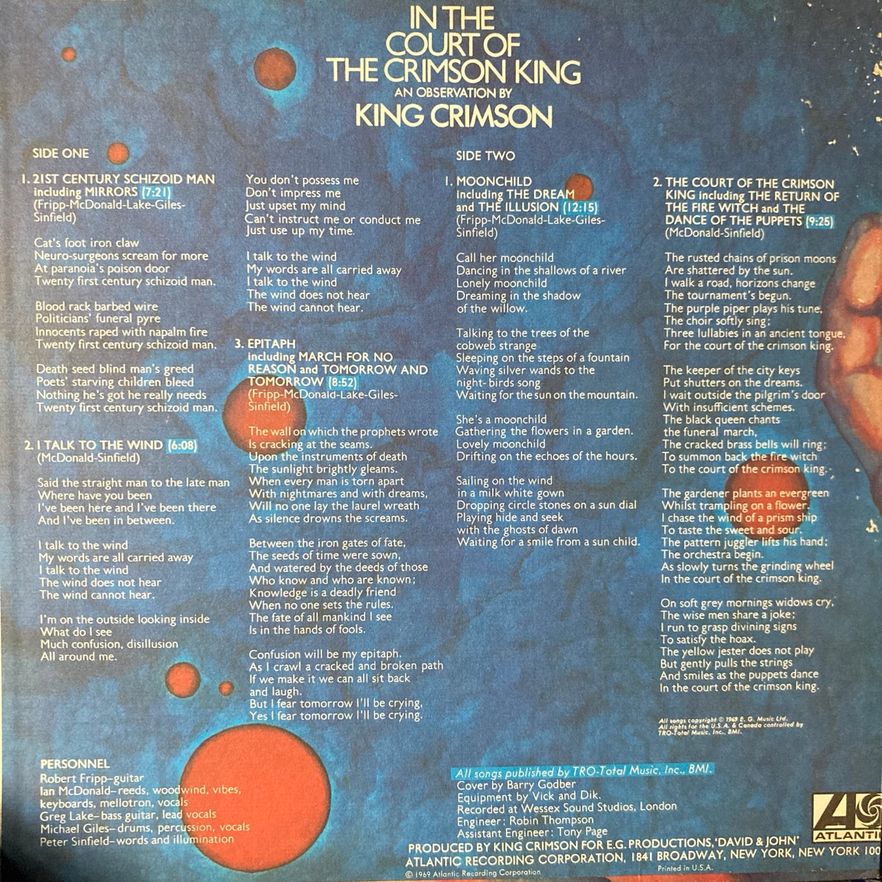 King Crimson - In The Court Of The Crimson King (An Observation By King Crimson)