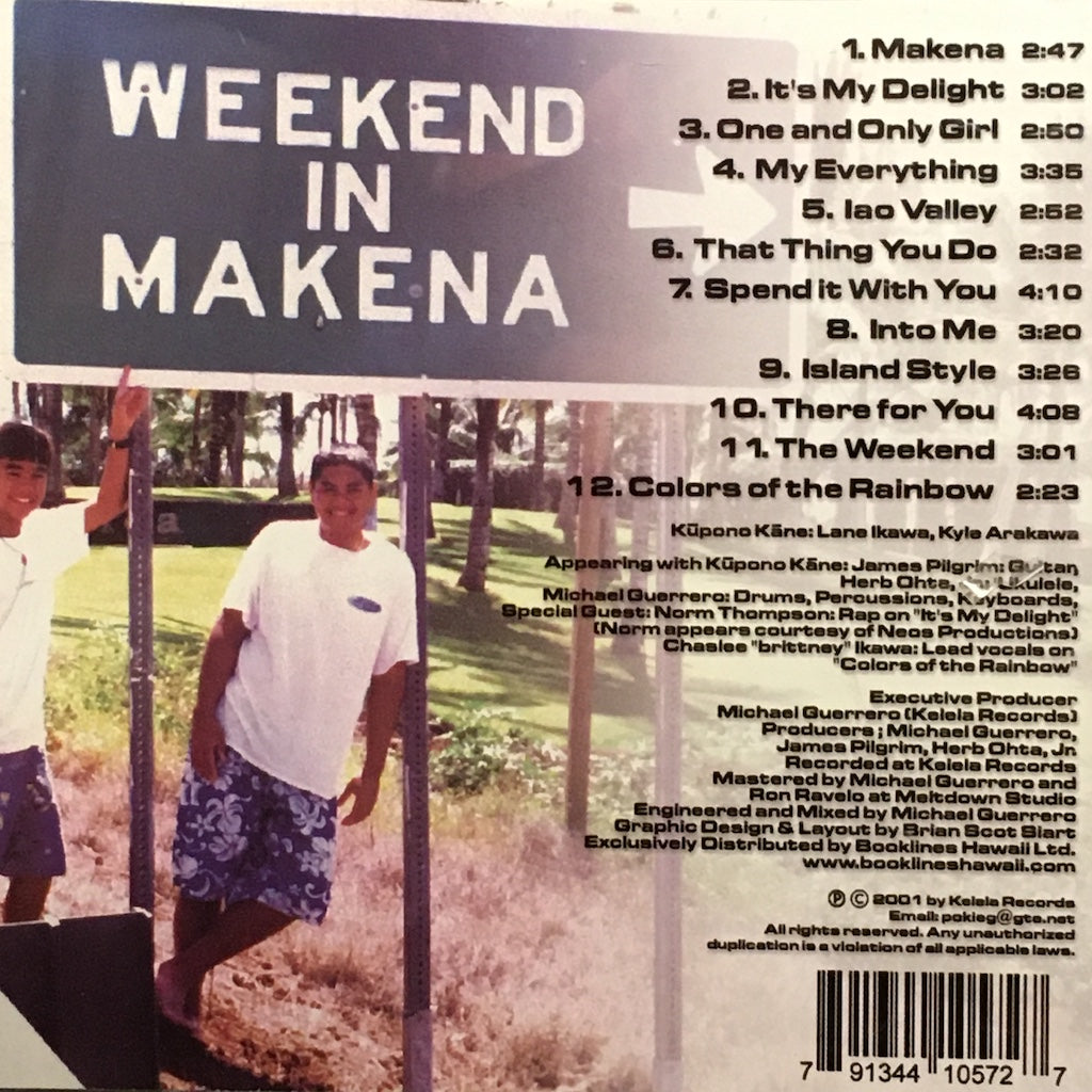 Kupono Kane - Weekend In Makena [CD]