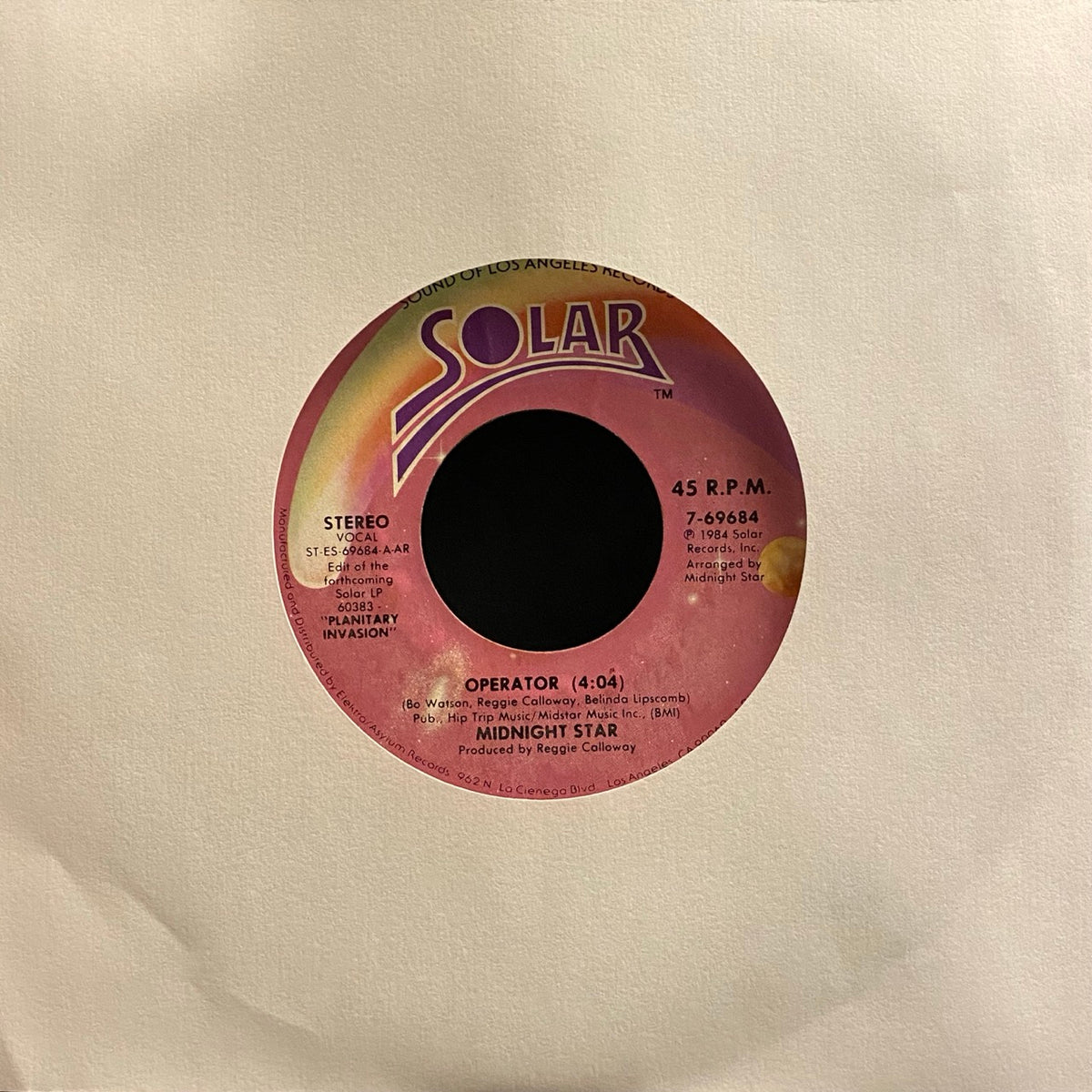 Midnight Star – Operator / Playmates [7"]