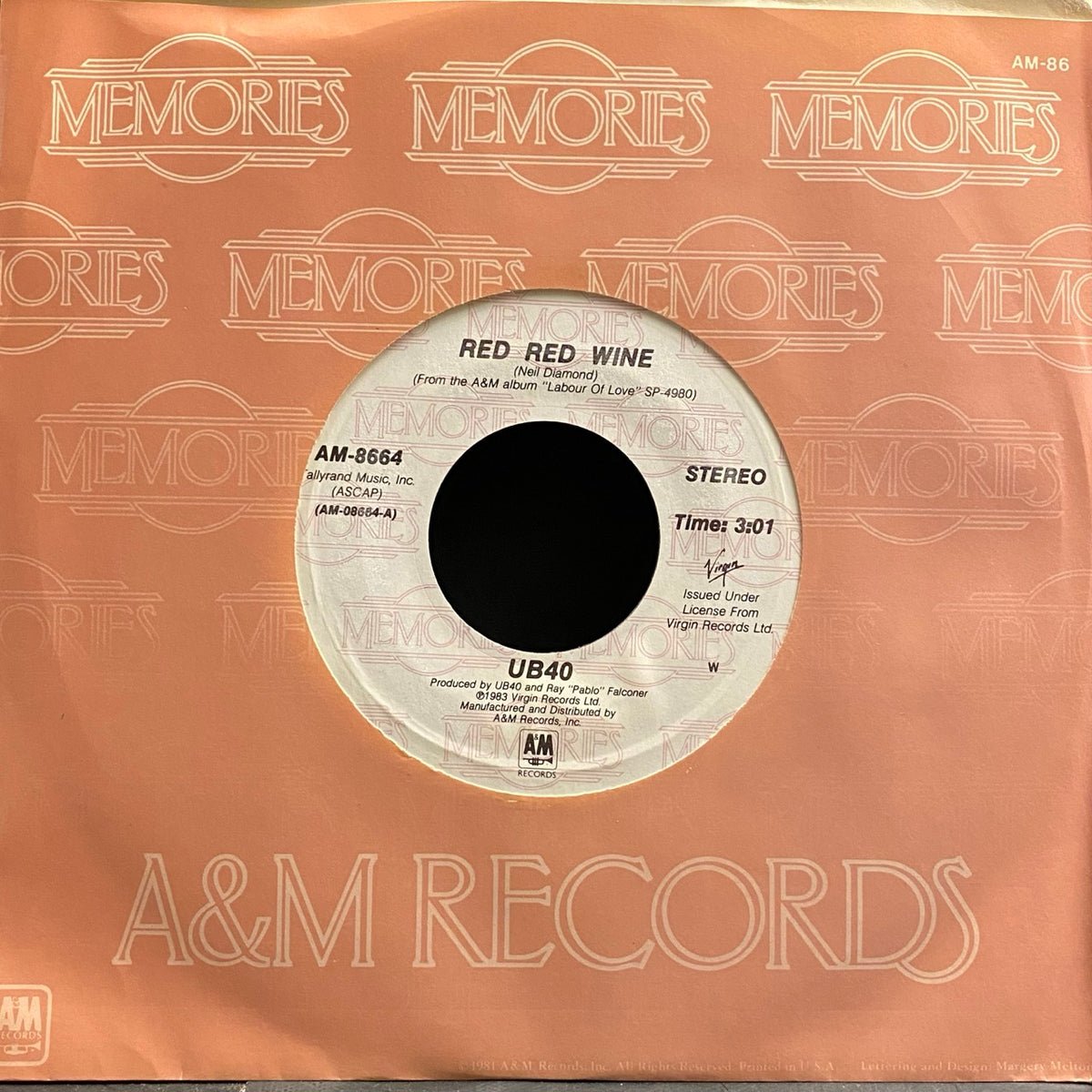 UB40 – Red Red Wine / I Got You Babe [7"]