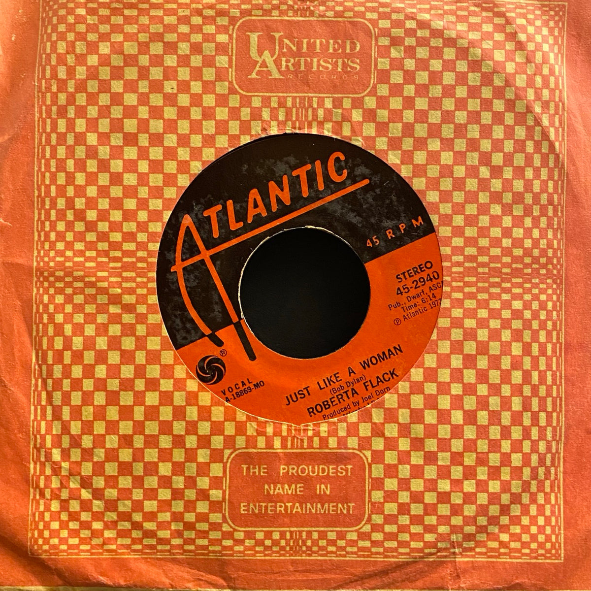 Roberta Flack – Killing Me Softly With His Song / Just Like A Woman [7"]