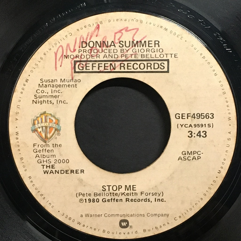 Donna Summer - The Wanderer/Stop Me 7"