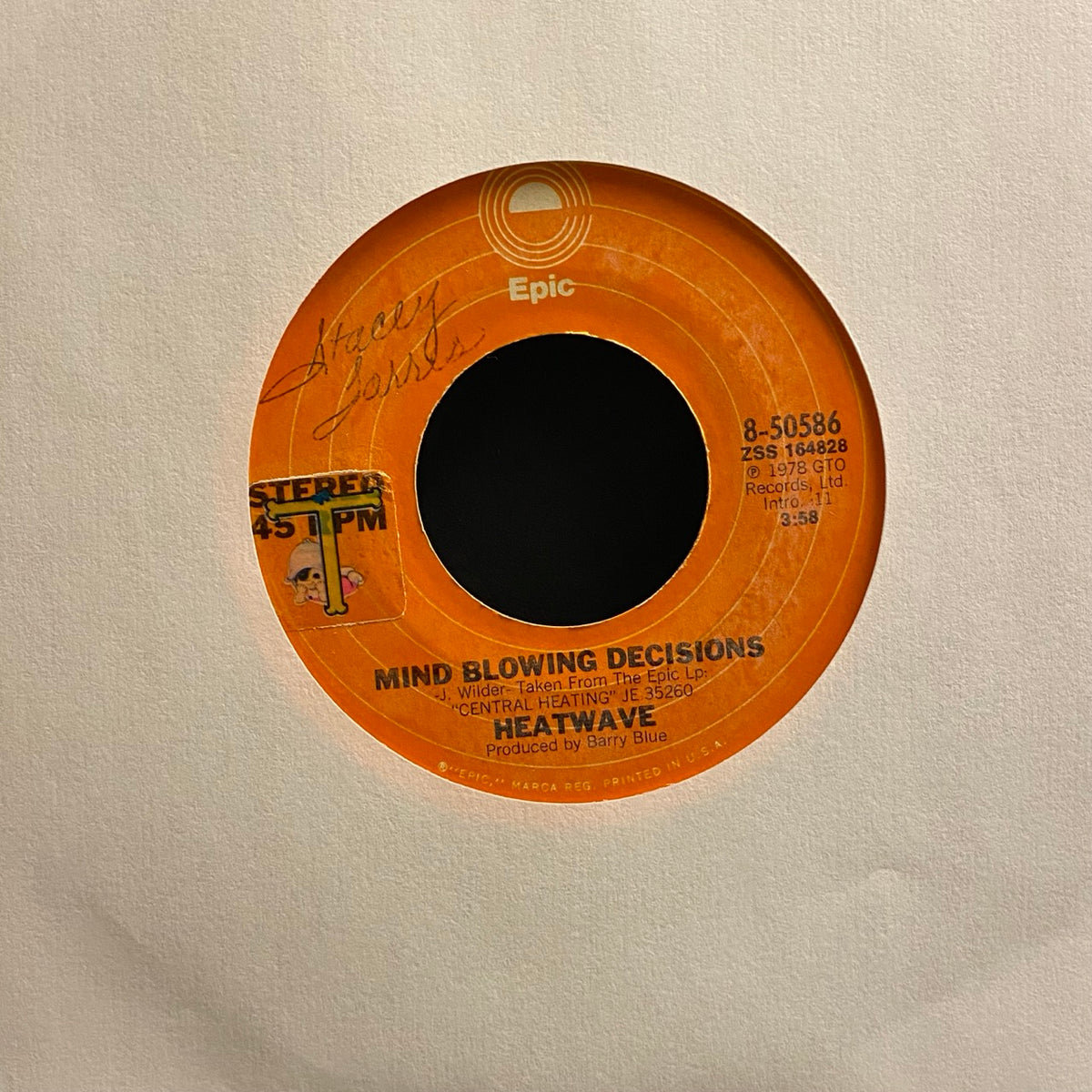 Heatwave – Mind Blowing Decisions / Beat Your Booty [7"]