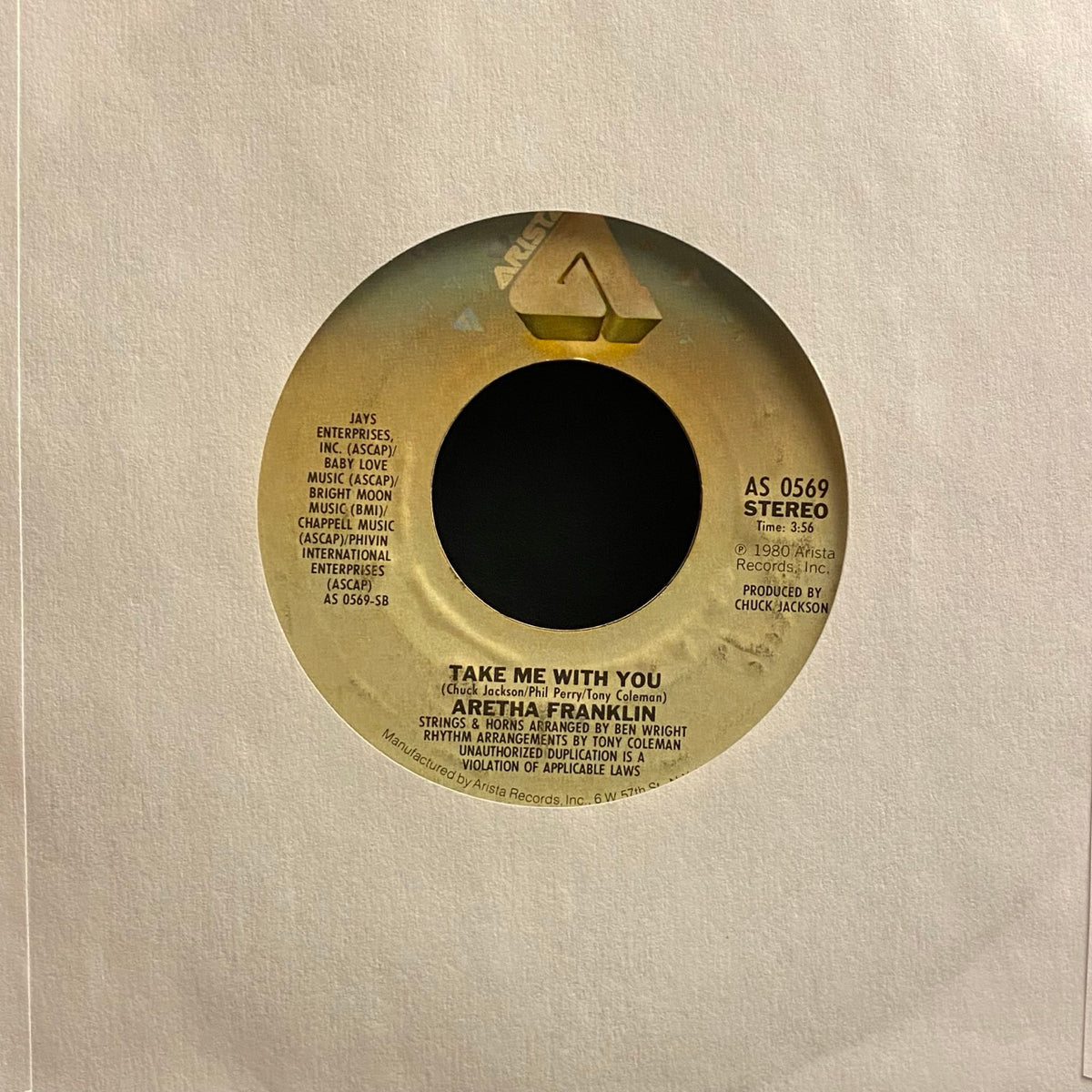 Aretha Franklin – United Together / Take Me With You [7"]