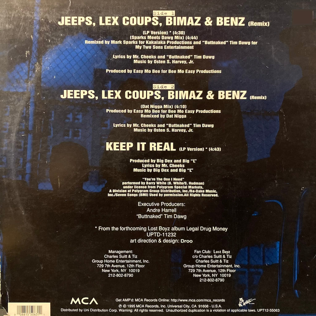 Lost Boyz - Jeeps, Lex Coups, BIMAZ & BENZ (Remix) 12"