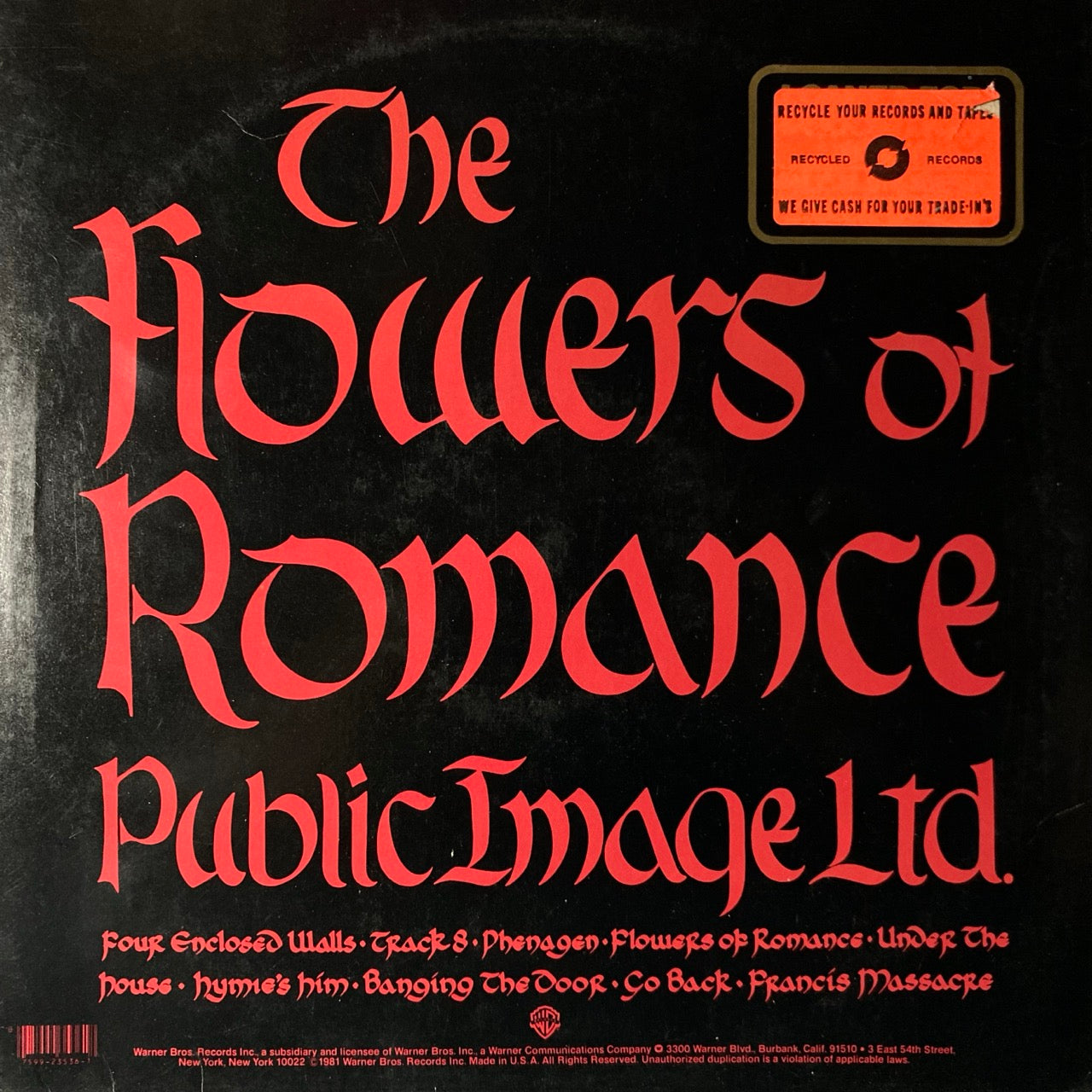 Public Image Ltd. - The Flowers Of Romance