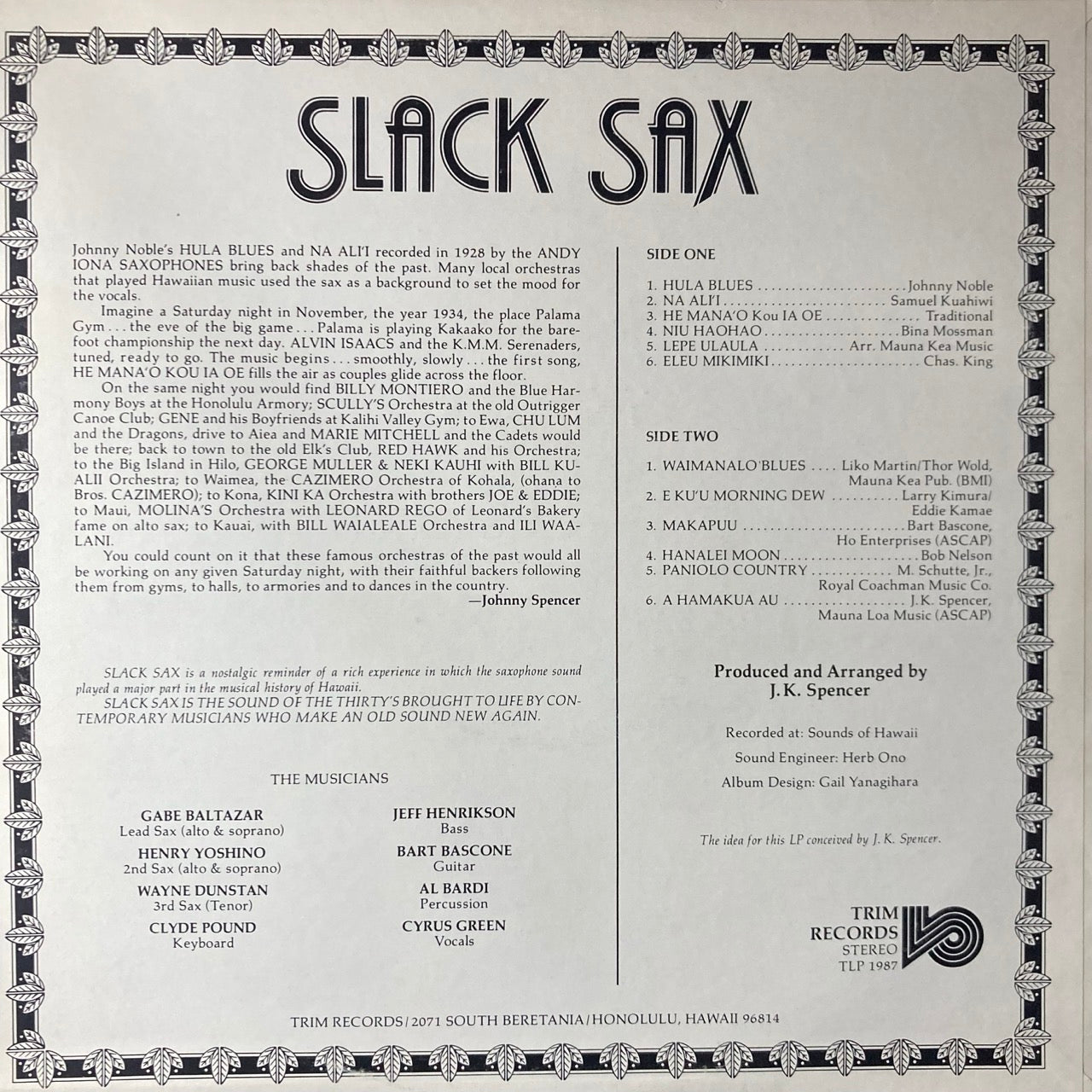 Slack Sax - Slack Sax