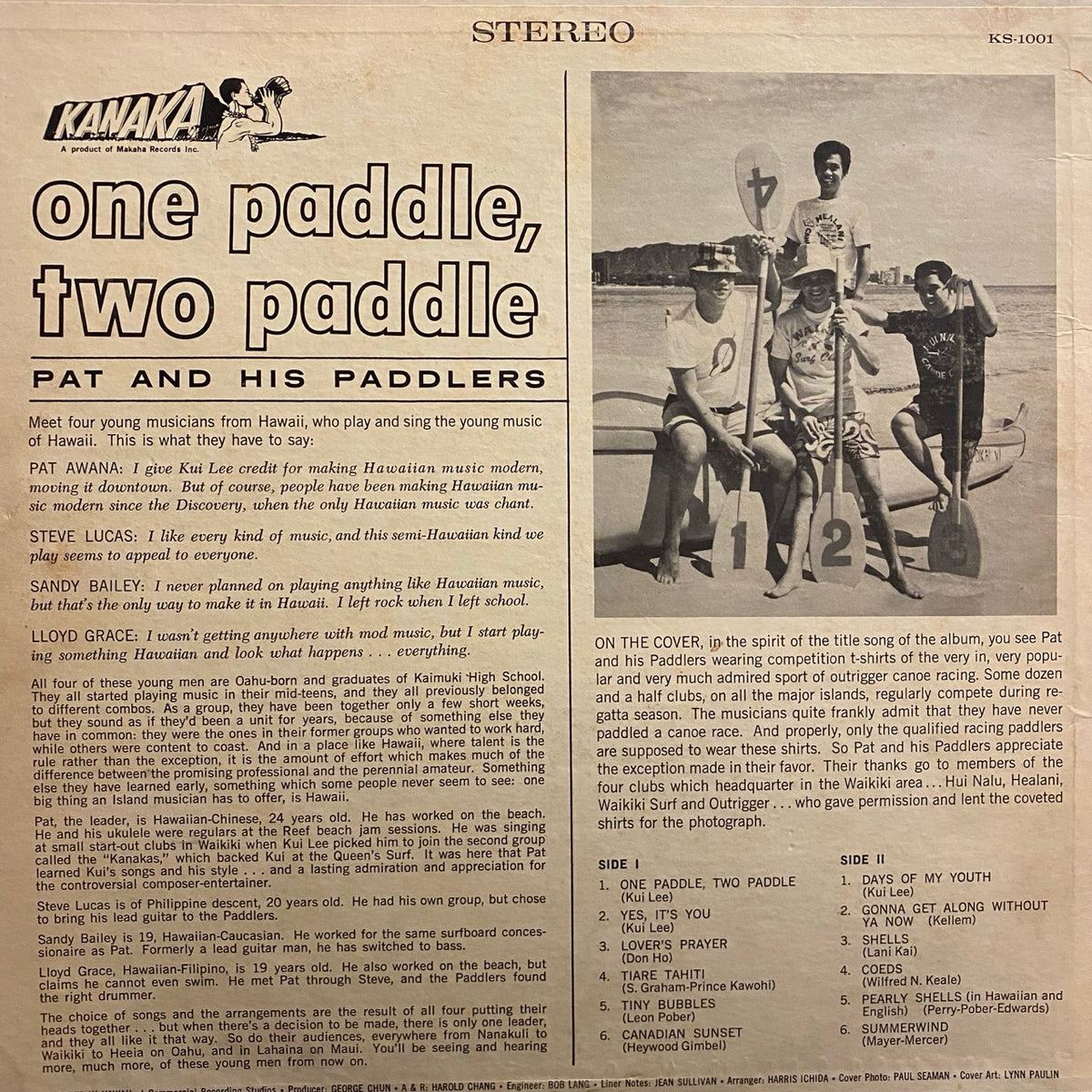 Pat And His Paddlers – One Paddle, Two Paddle