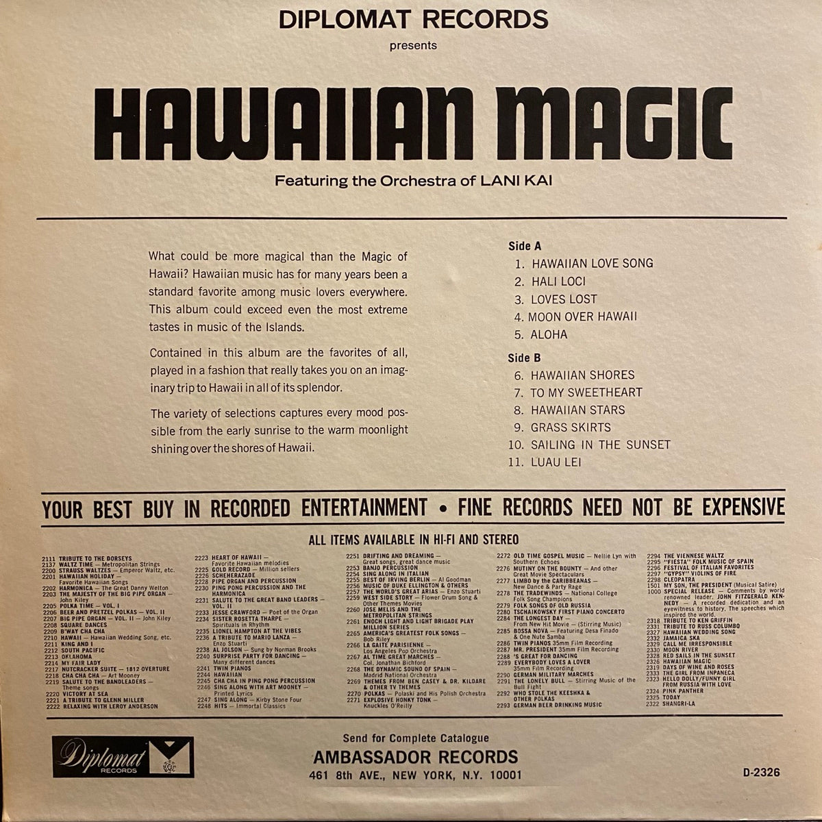 The Orchestra Of Lani Kai – Hawaiian Magic