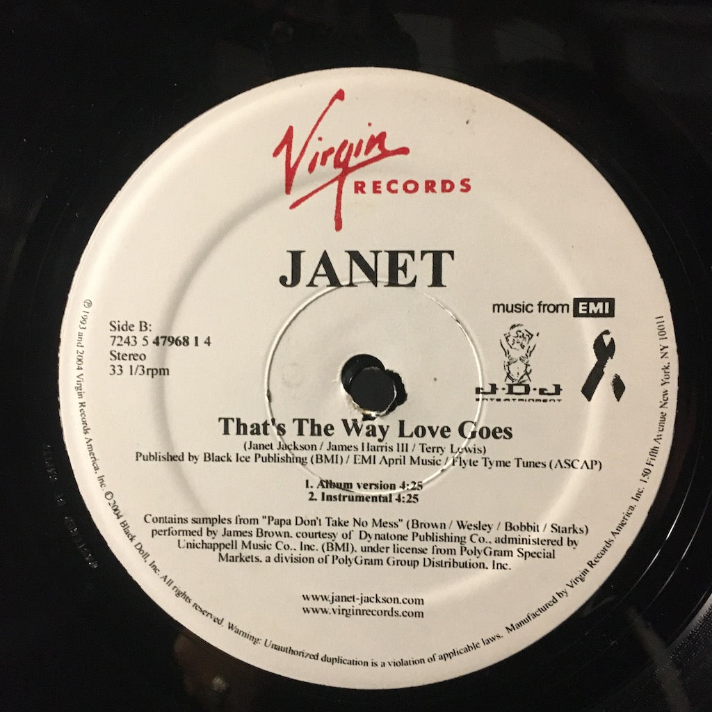 Janet Jackson - That's The Way Love Goes [12"]