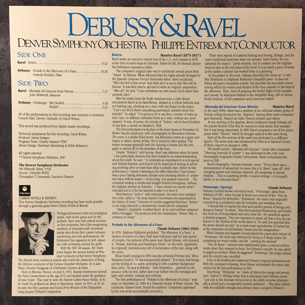 The Denver Symphony Orquestra - Debussy & Ravel [SEALED]