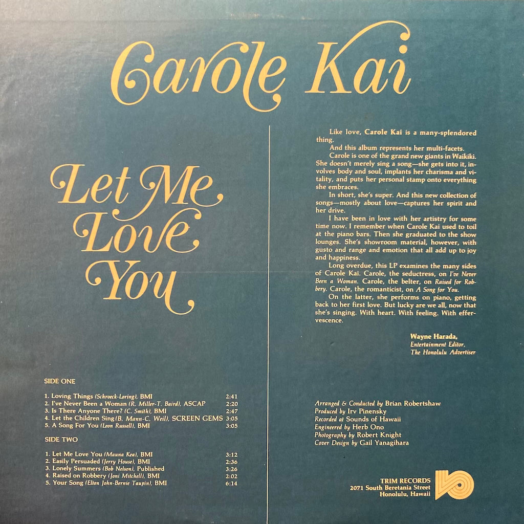 Carole Kai - Let Me Love You