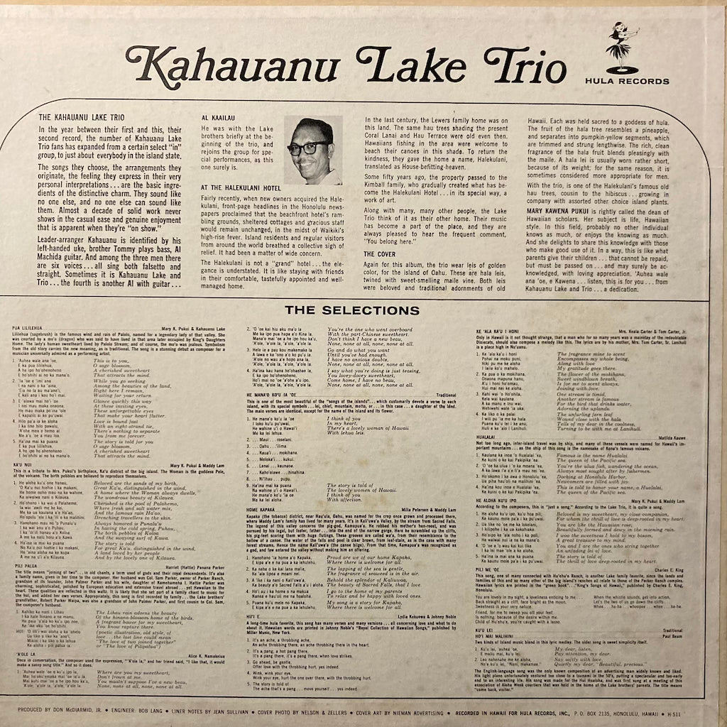 Kahauanu Lake Trio - Featured at The Halekulani Hotel On The Beach at Waikiki