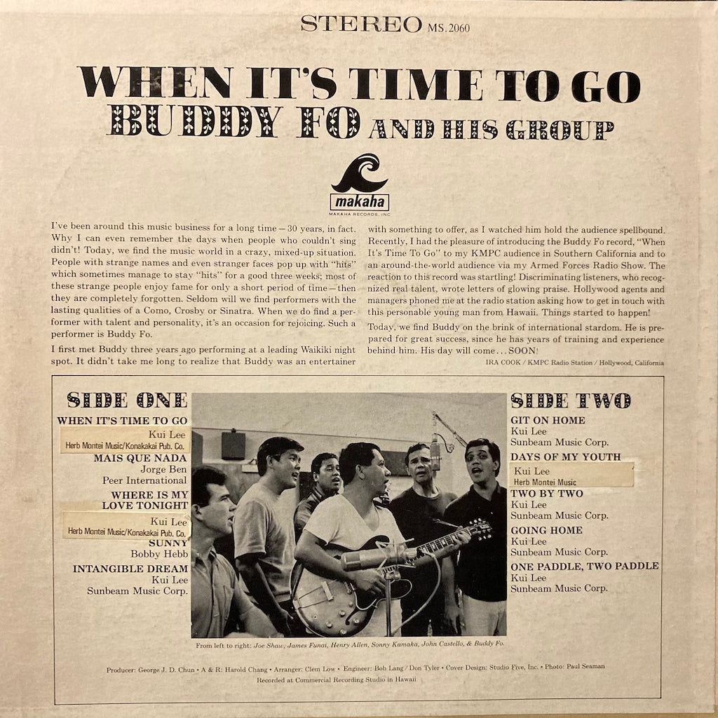 Buddy Fo and His Group - When Is Time To Go