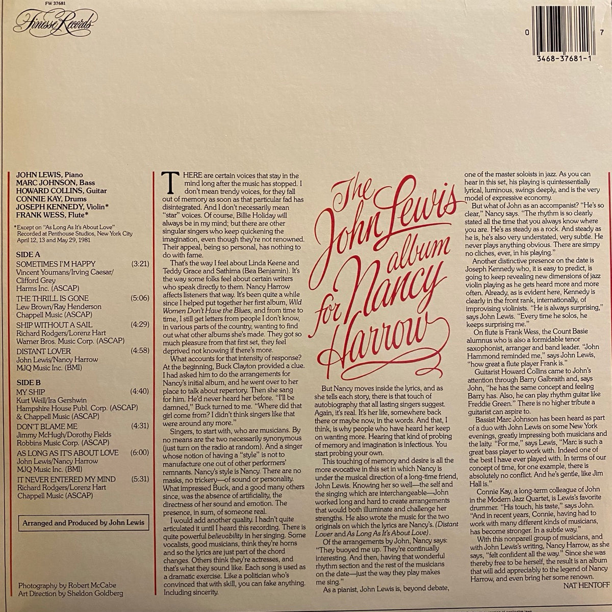 John Lewis – The John Lewis Album For Nancy Harrow