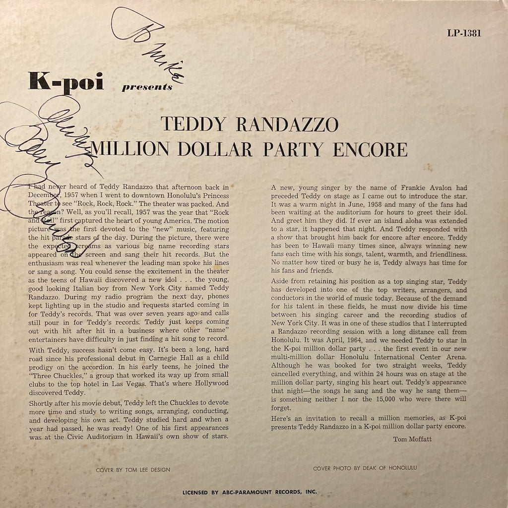 Teddy Randazzo - Million Dollar Party Encore