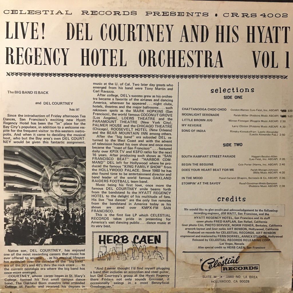 Del Courtney and his Hyatt Regency Hotel Orquestra - Live! Vol 1