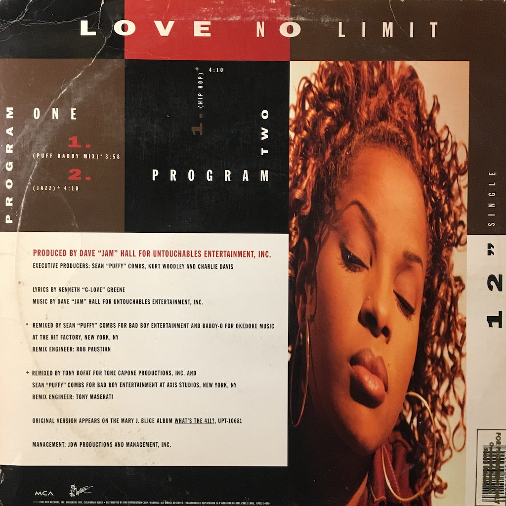 Mary J Blige - Love No Limit 12"