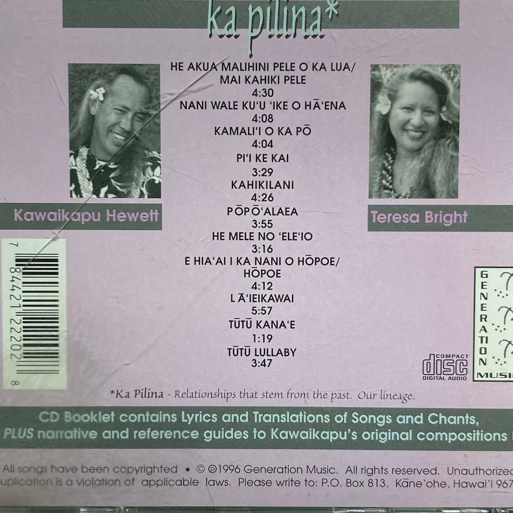 Teresa Bright/Kawaikapu Hewett - Ka Pilina [CD]