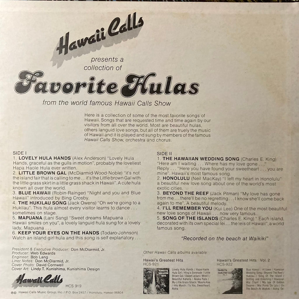 V/A - Hawaii Calls presents a collection of Favorite Hulas