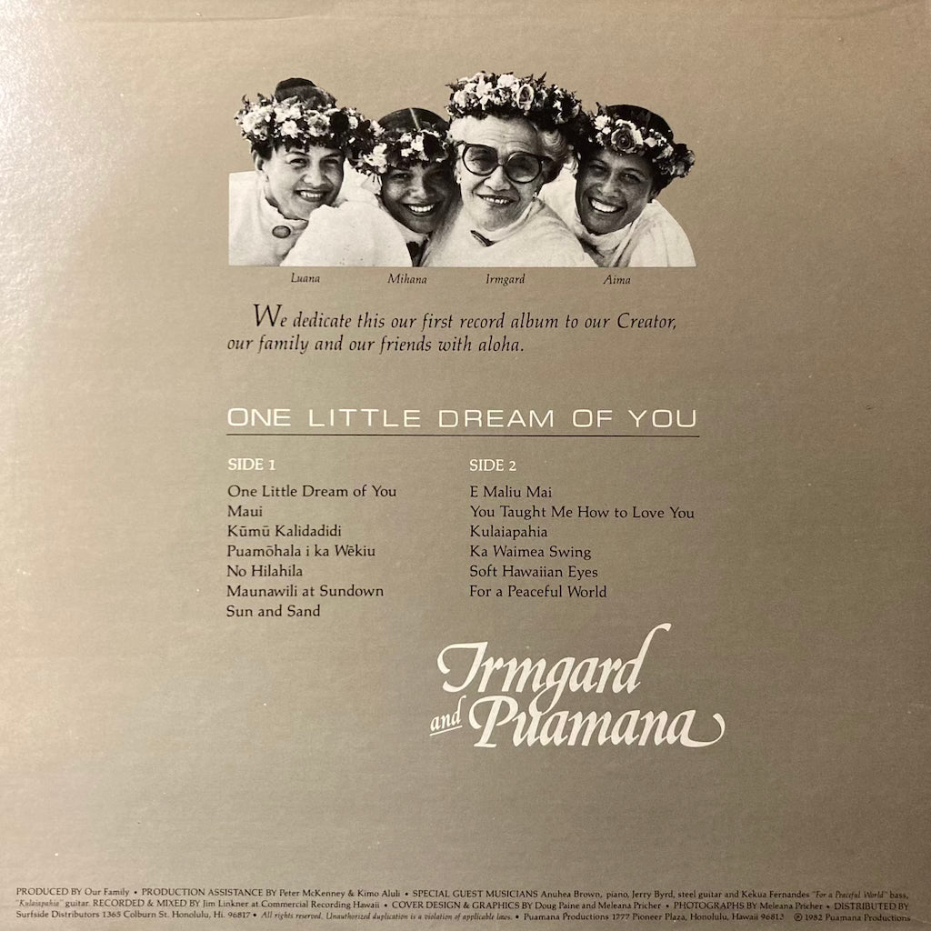 Irmgard & Puamana - One Little Dream Of You