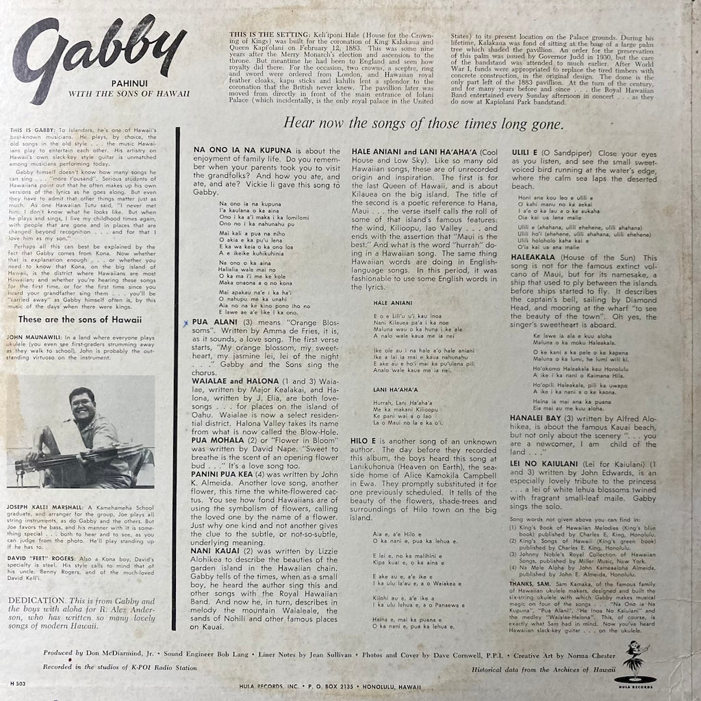 Gabby Pahinui - Sons Of Hawaii