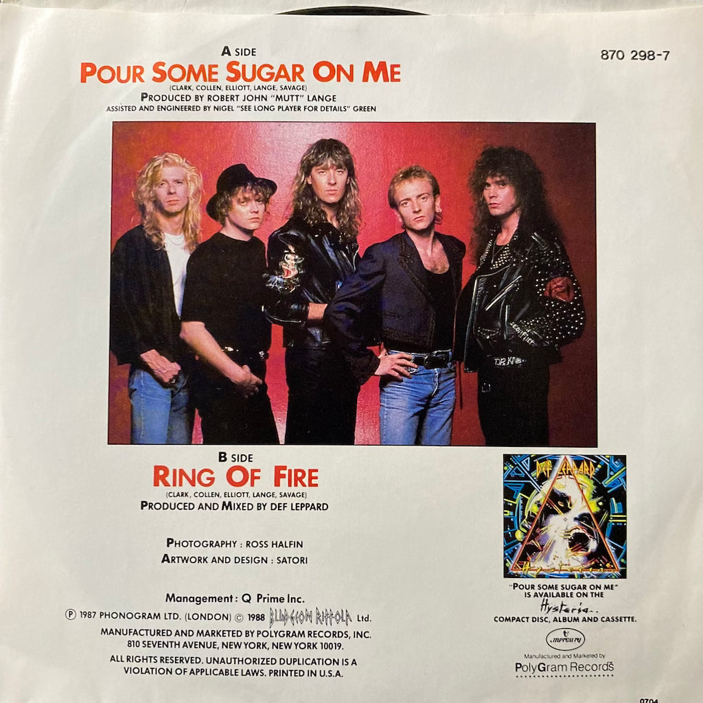 Def Leppard - Pour Some Sugar On Me/Ring Of Fire [7"]