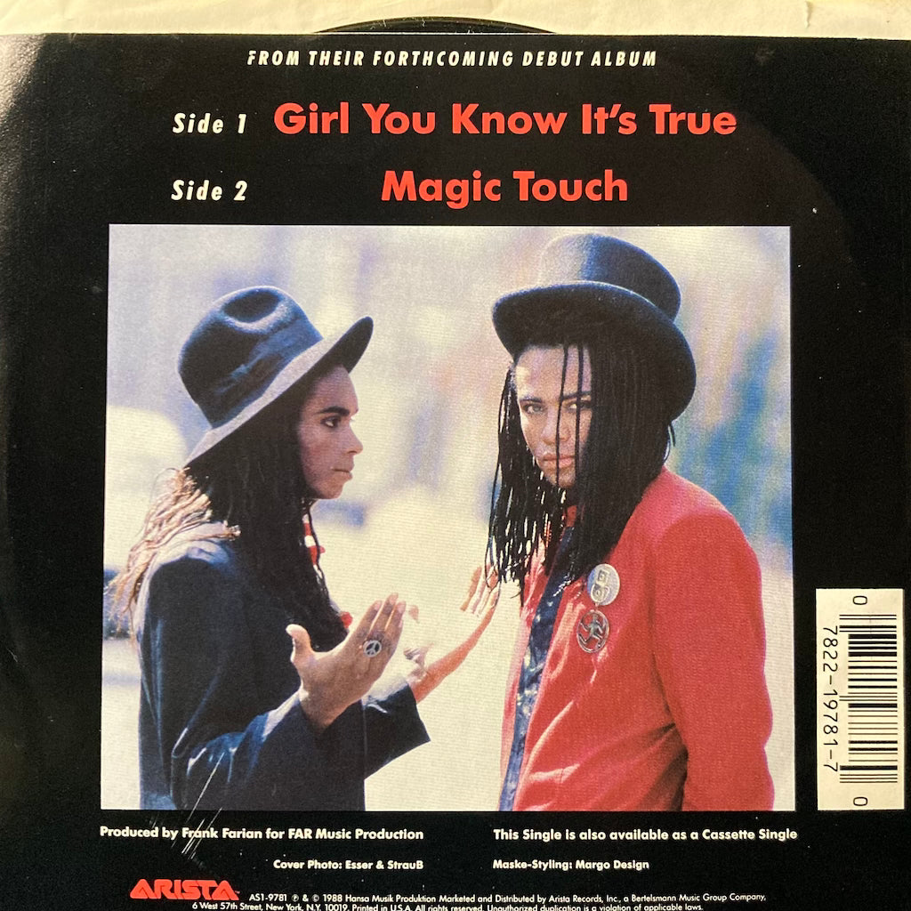 Milli Vanilli - Girl You Know It's True/Magic Touch [7"]