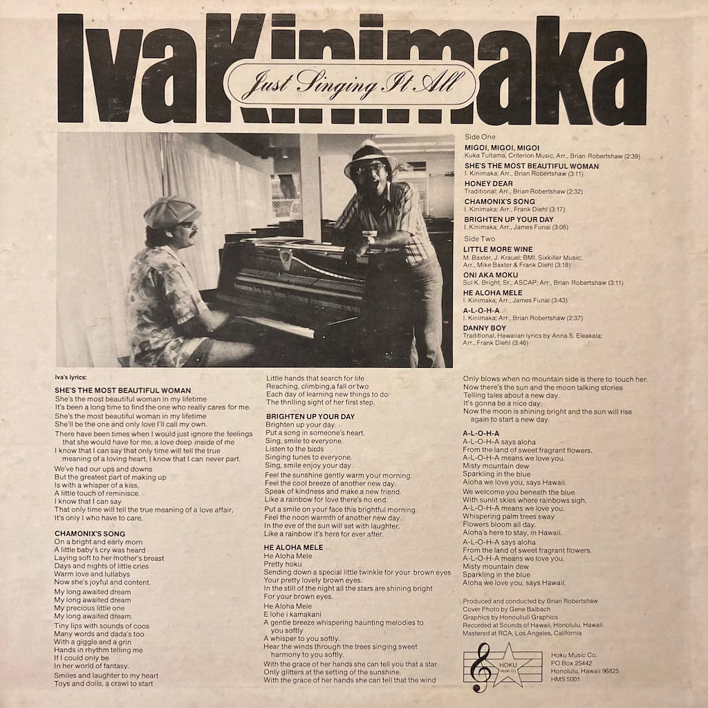 Iva Kinimaka - Just Sing It All [signed]