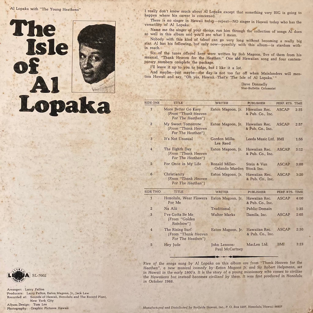 Al Lopaka - The Isle of Al Lopaka