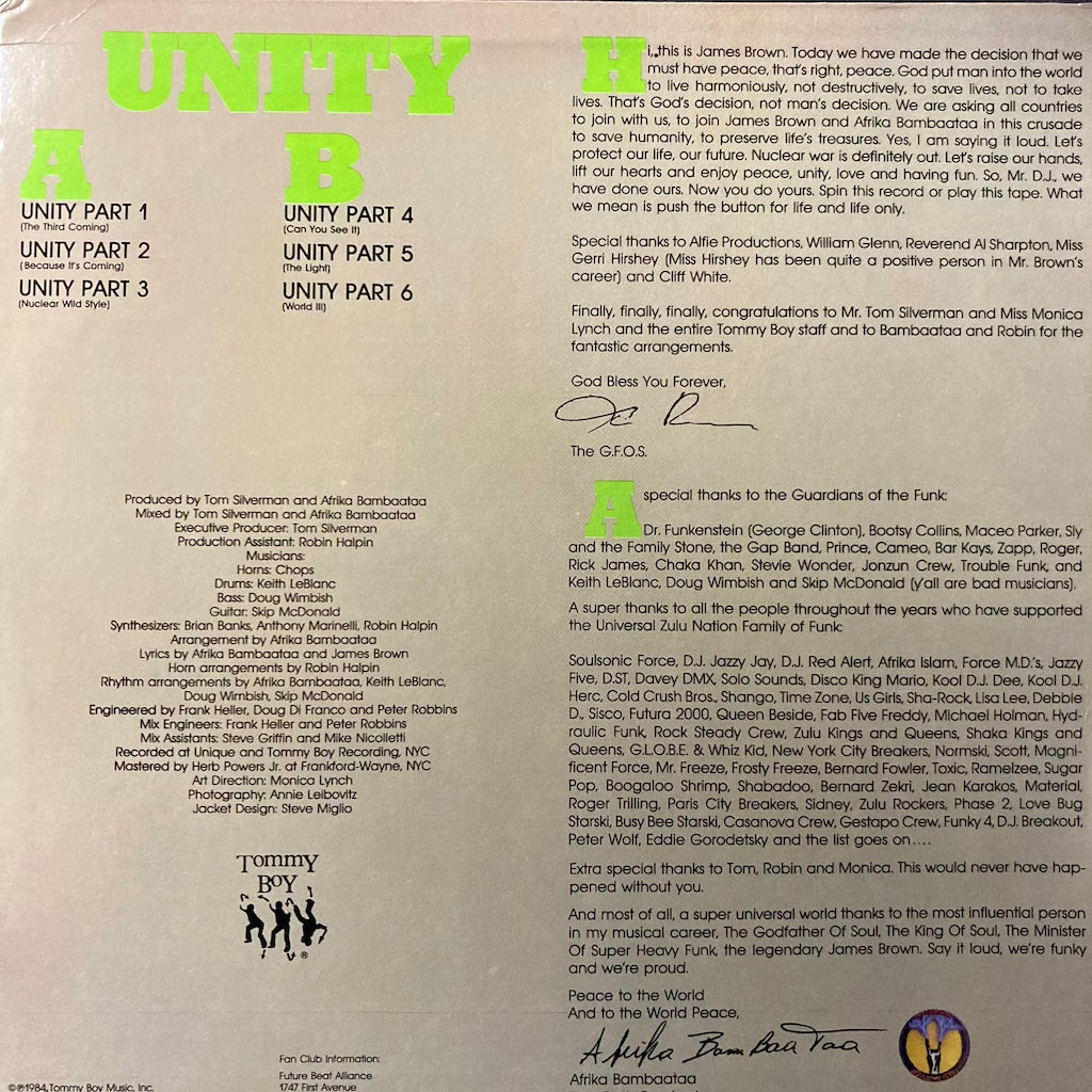 Afrika Bambaataa & James Brown - Unity