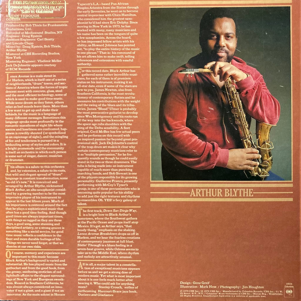 Arthur Blythe - Lenox Avenue Breakdown