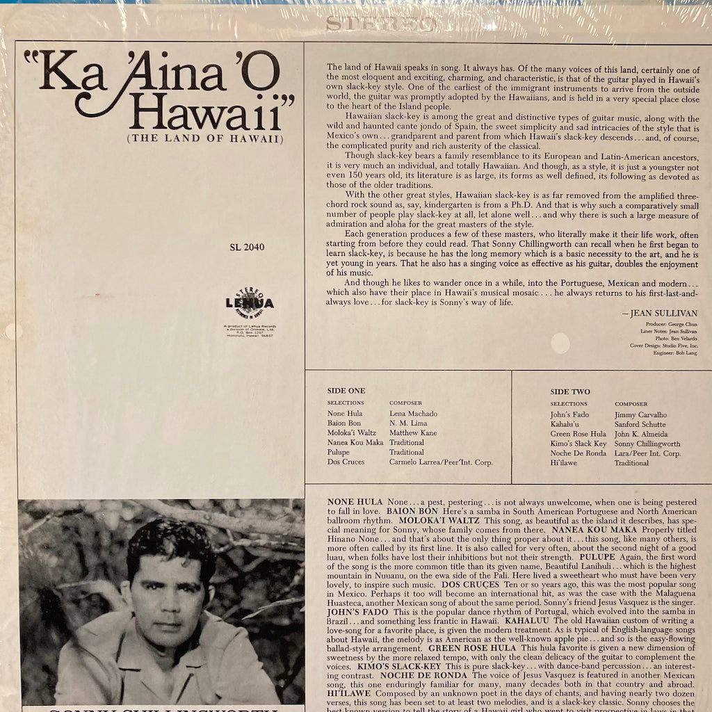 Sonny Chilingworth - Ka Aina O Hawaii