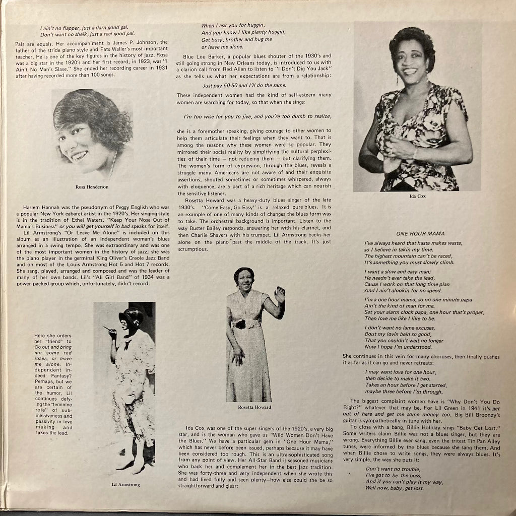 V/A - Mean Mothers - Independent Women's Blues, Volume I