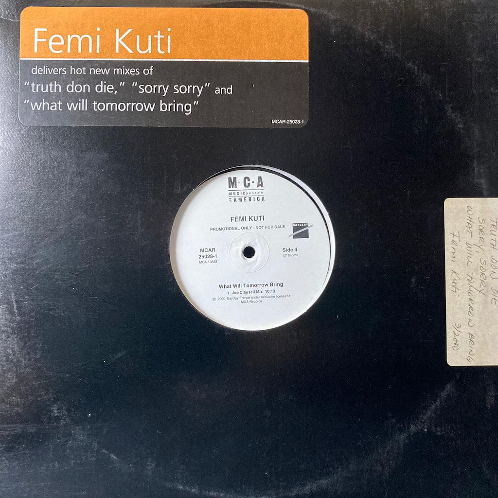 Femi Kuti - Sorry Sorry/What Will Tomorrow Bring [12"]
