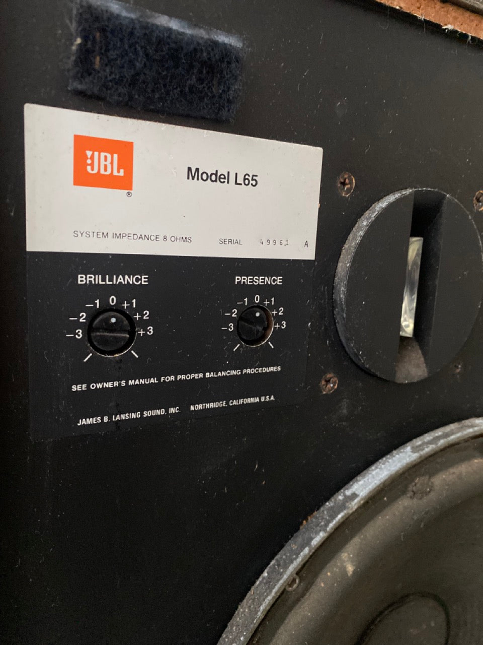 JBL L65 speakers (used) - Local Pickup Only