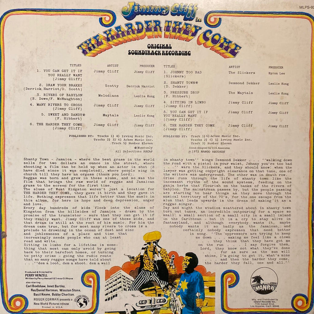 Jimmy Cliff - The Harder They Come