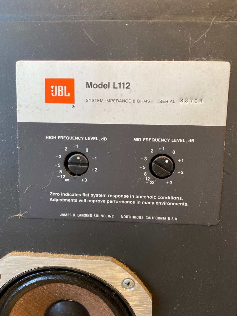 JBL L112 speakers (used) - Local Pickup Only