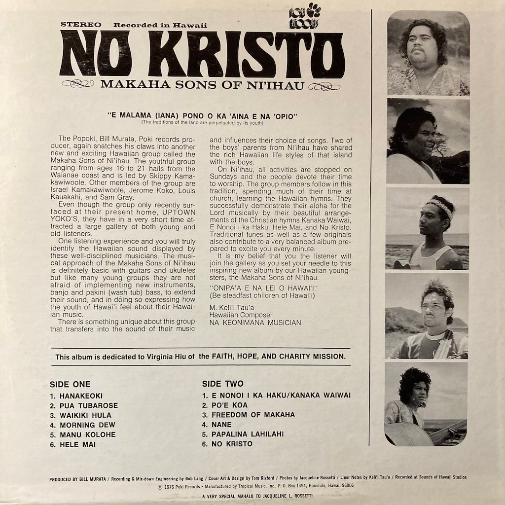 Makaha Sons of Ni'Ihau - No Kristo