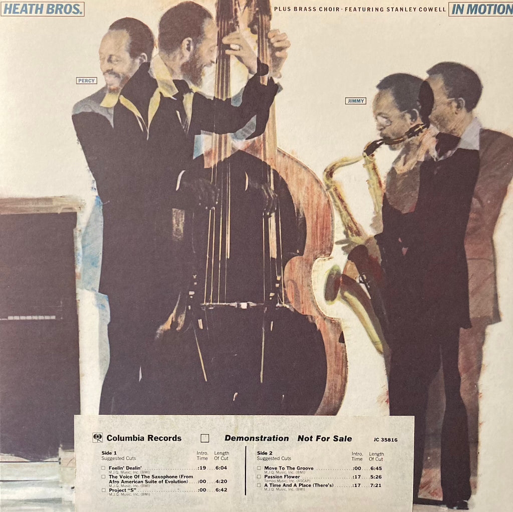 Heath Bros. ft. Brass Choir & Stanley Cowell - In Motion [Press Promo Copy]