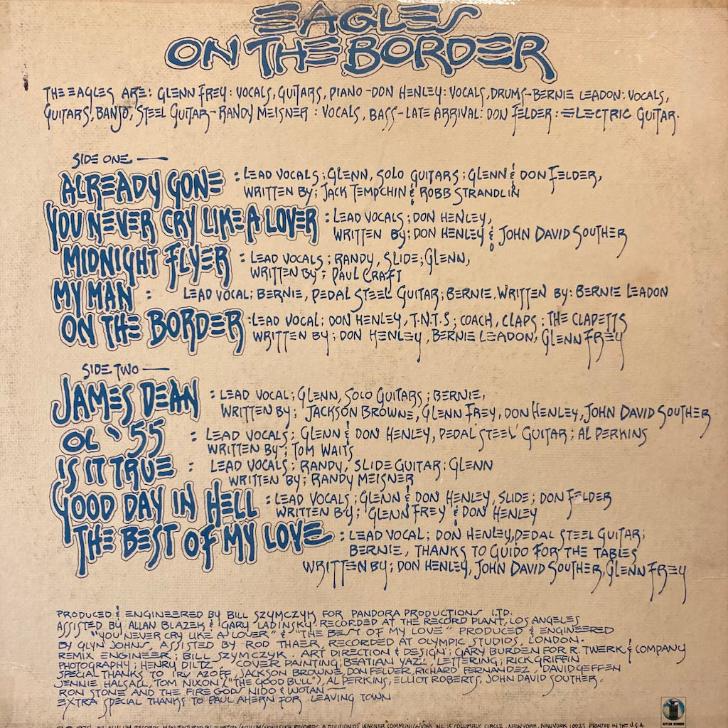 Eagles - On The Border