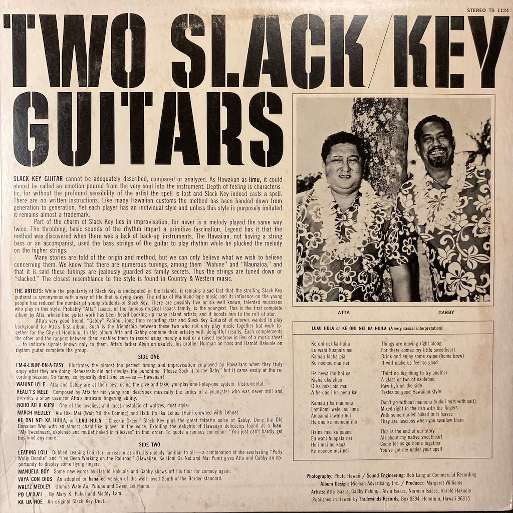 Gabby Pahinui - Two Slack Key Guitars