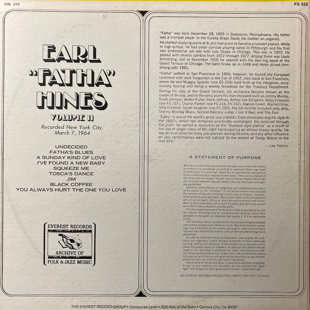 Earl 'Fatha' Hines - Eal 'Fatha' Hines Volume II