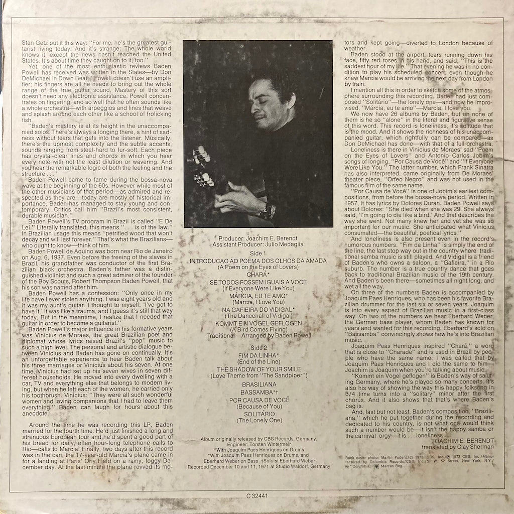 Baden Powell - Solitude On Guitar