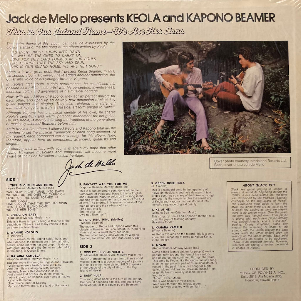 Jack De Mello presents Keola and Kapono - Beamer - This Is Our Island Home