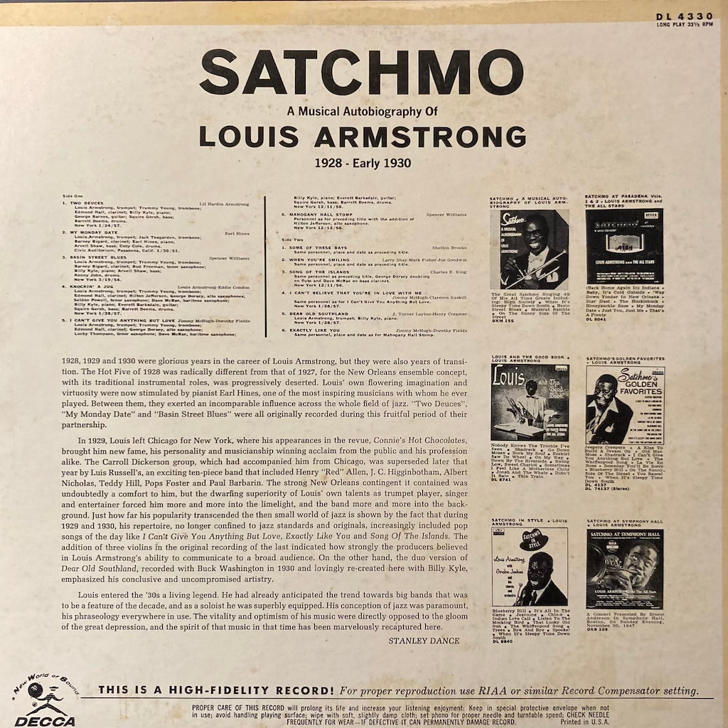 Louis Armstrong - Satchmo [1928-1930]